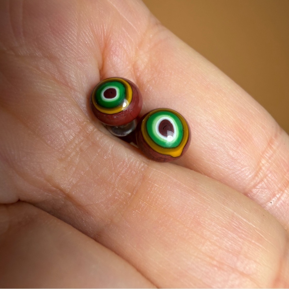 Colorful Stud Earrings - Evil Eye Design
